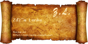 Zám Lenke névjegykártya